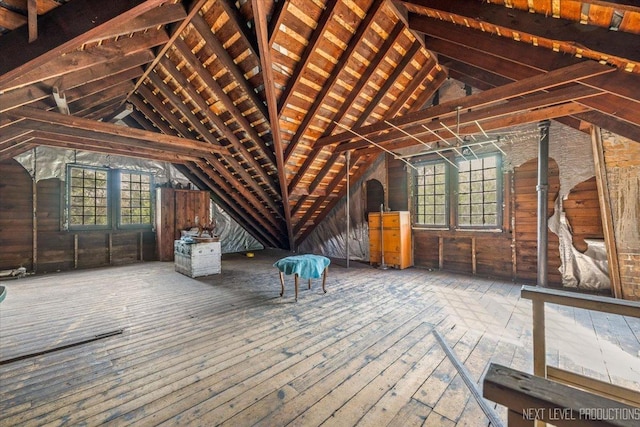 view of attic