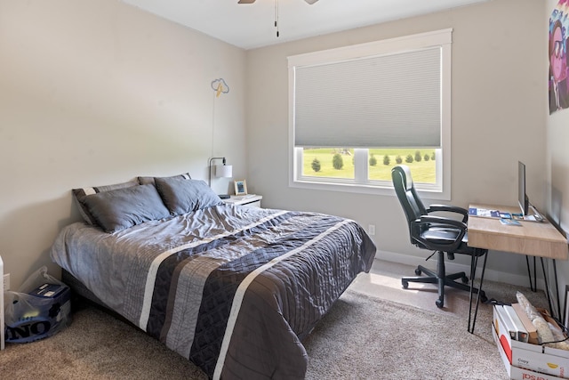10499 E Shagbark Ln, Rochelle, IL 61068 - bedroom with carpet flooring, an office area, and baseboards