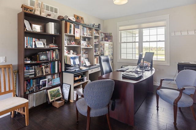 10499 E Shagbark Ln, Rochelle, IL 61068 - office with dark wood finished floors