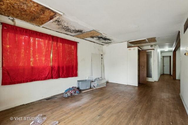 224 Shabbona Dr, Park Forest, IL 60466 - unfurnished living room with hardwood / wood-style flooring