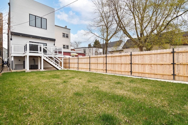 1832 N Kimball Ave, Chicago, IL 60647 - view of yard featuring stairway and a deck