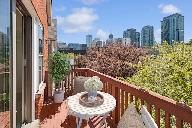 343 W Goethe St, Chicago, IL 60610 - balcony featuring a view of skyline