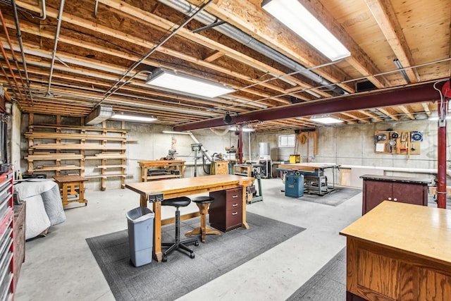 3840 W Nettle Creek Dr, Morris, IL 60450 - below grade area with a workshop area