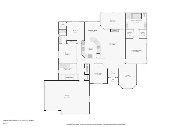 3840 W Nettle Creek Dr, Morris, IL 60450 - floor plan / room layout