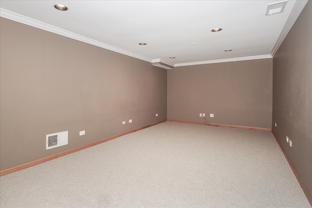 5 Piper Ln, Hawthorn Woods, IL 60047 - carpeted spare room featuring ornamental molding, baseboards, and recessed lighting