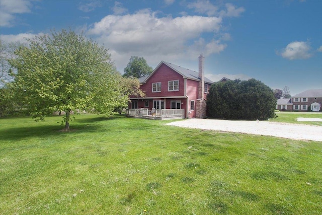 5 Piper Ln, Hawthorn Woods, IL 60047 - view of front of house with a chimney and a front lawn