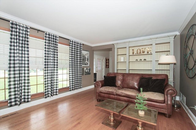 5 Piper Ln, Hawthorn Woods, IL 60047 - living room with baseboards, crown molding, and wood finished floors
