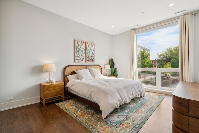 3101 N Ridgeway Ave Unit 2C, Chicago, IL 60618 - bedroom featuring wood finished floors, baseboards, and recessed lighting