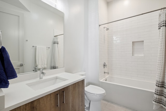 3101 N Ridgeway Ave Unit 2C, Chicago, IL 60618 - bathroom featuring toilet, vanity, shower / bath combo, and tile patterned flooring