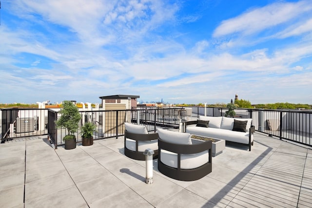 3101 N Ridgeway Ave Unit 2C, Chicago, IL 60618 - view of patio / terrace featuring outdoor lounge area