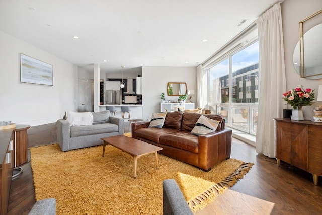 3101 N Ridgeway Ave Unit 2C, Chicago, IL 60618 - living room with wood finished floors and recessed lighting