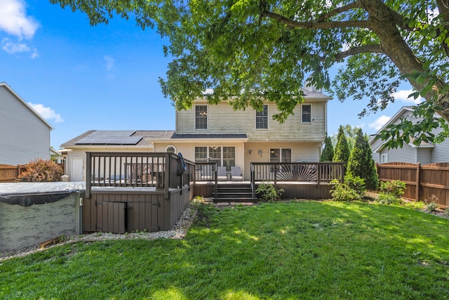 2610 Worthington Dr, Champaign, IL 61822 - rear view of property with solar panels and a deck