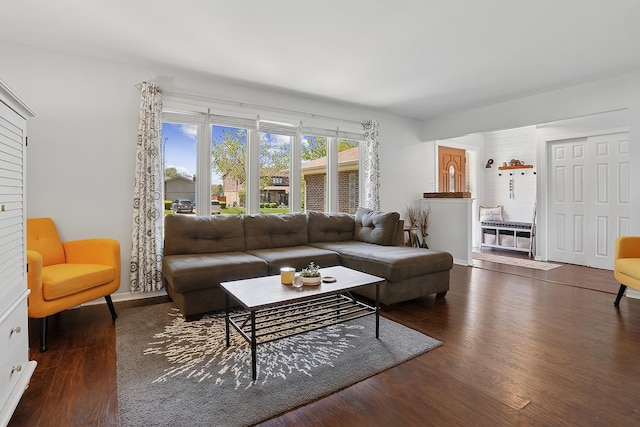 17719 Oakwood Dr, Tinley Park, IL 60487 - living area featuring wood finished floors and baseboards