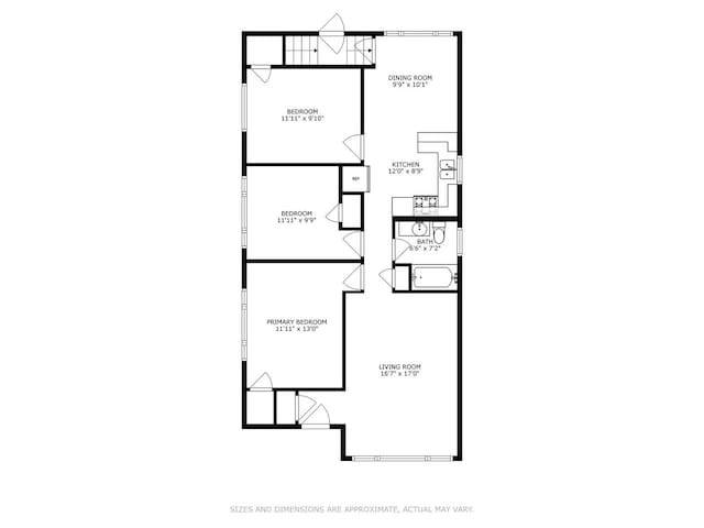 3434 Monroe St, Lansing, IL 60438 - floor plan / room layout