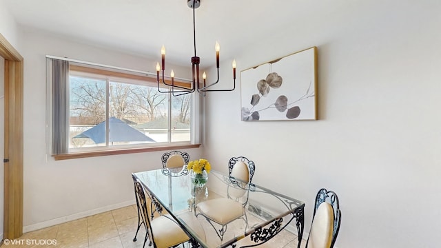 3434 Monroe St, Lansing, IL 60438 - dining room with a chandelier and baseboards