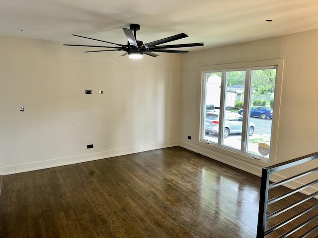 13235 S Vernon Ave, Chicago, IL 60827 - unfurnished room with dark wood-type flooring and a ceiling fan