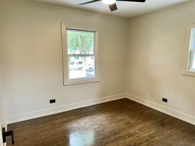 13235 S Vernon Ave, Chicago, IL 60827 - unfurnished room featuring ceiling fan and dark wood-style flooring