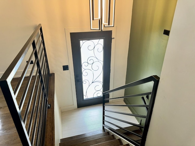13235 S Vernon Ave, Chicago, IL 60827 - foyer entrance featuring stairway, wood finished floors, and a high ceiling
