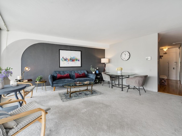 view of carpeted living room