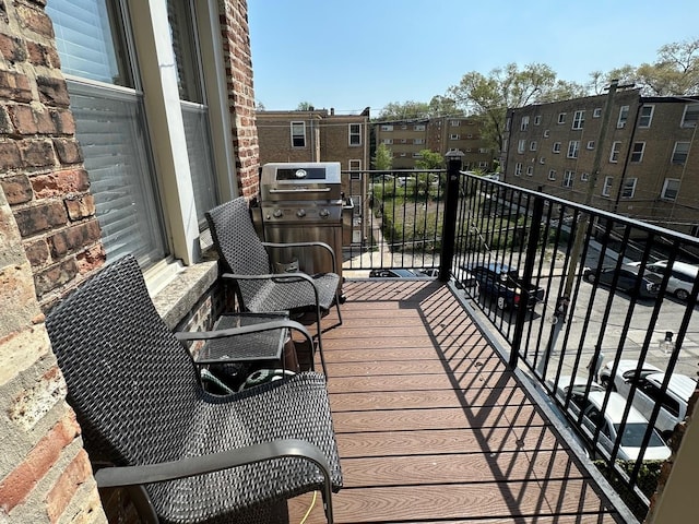 balcony featuring grilling area