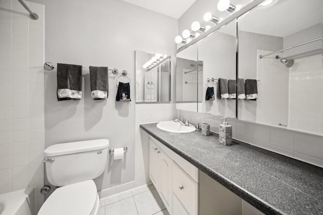 5455 N Sheridan Rd Unit 3804, Chicago, IL 60640 - full bathroom with toilet, vanity, tile patterned floors, and tub / shower combination