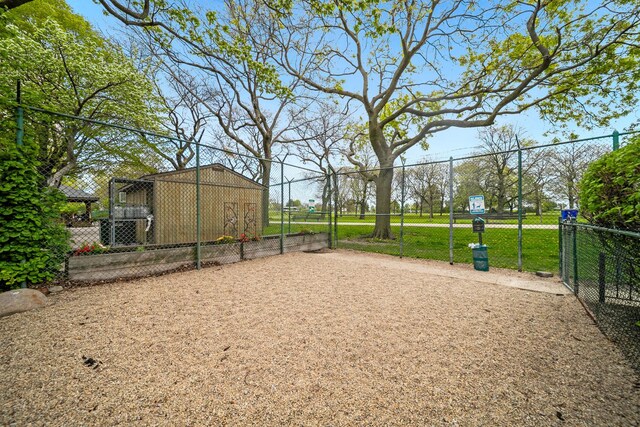 view of community featuring an outdoor structure
