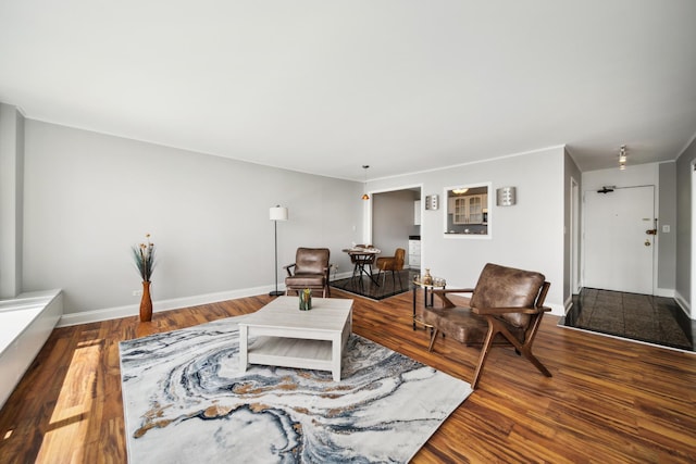 5455 N Sheridan Rd Unit 3804, Chicago, IL 60640 - living room featuring wood finished floors and baseboards