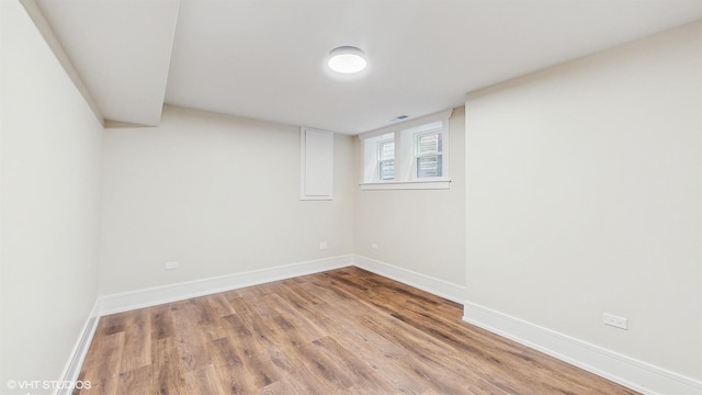 5524 W Byron St, Chicago, IL 60641 - basement with wood finished floors and baseboards