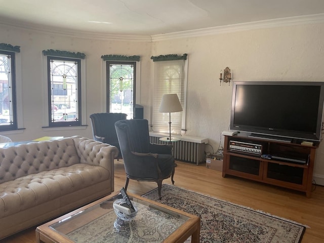 6108 N Maplewood Ave, Chicago, IL 60659 - living room with wood finished floors and crown molding