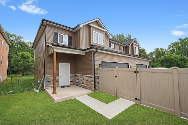 13723 S Springfield Ave, Robbins, IL 60472 - craftsman inspired home with a gate, an attached garage, and stone siding