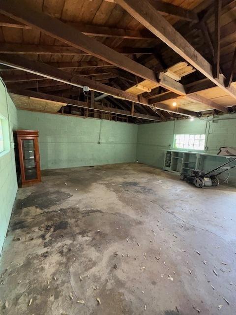 17545 Burnham Ave, Lansing, IL 60438 - garage featuring concrete block wall