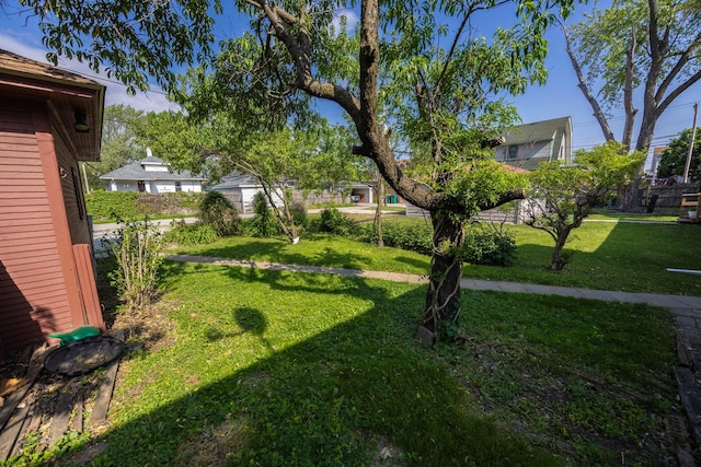 view of grassy yard