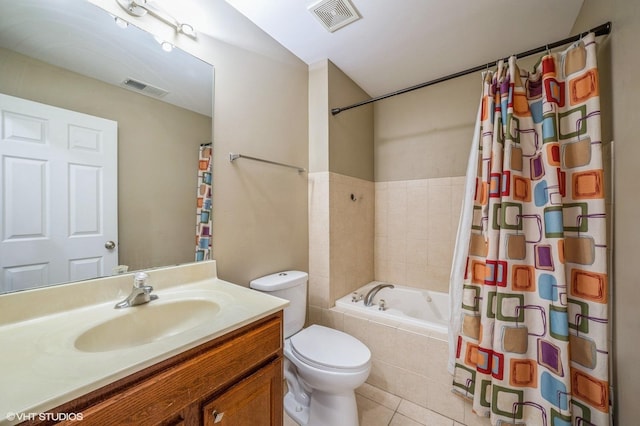 3140 Juniper Ct, Lynwood, IL 60411 - bathroom featuring tile patterned floors, tiled shower / bath, vanity, and toilet