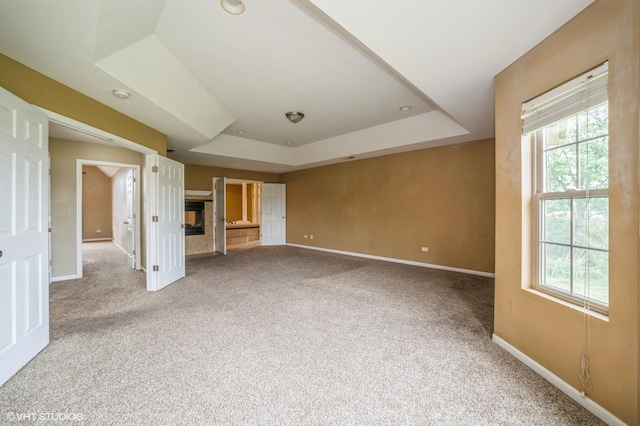 3140 Juniper Ct, Lynwood, IL 60411 - carpeted empty room featuring baseboards, plenty of natural light, and a tray ceiling