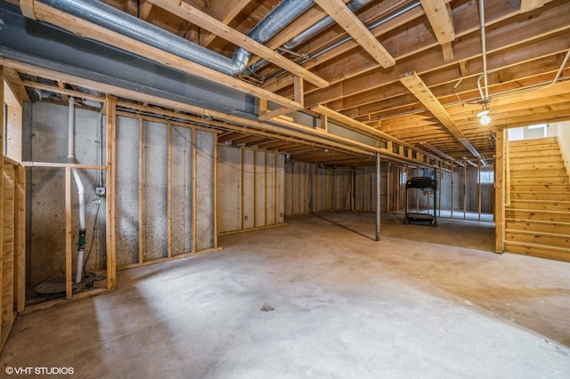 3140 Juniper Ct, Lynwood, IL 60411 - unfinished below grade area featuring stairway