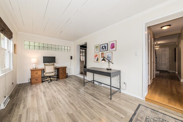1116 S Aldine Ave, Park Ridge, IL 60068 - office space with light wood finished floors, ornamental molding, and baseboards