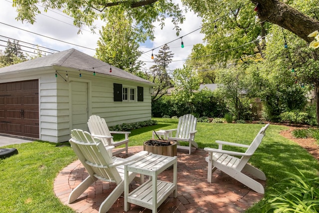 1116 S Aldine Ave, Park Ridge, IL 60068 - view of patio / terrace featuring a garage and an outdoor structure