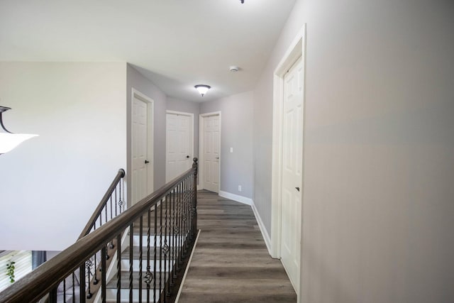 2650 Carlisle Ln, Hampshire, IL 60140 - corridor featuring an upstairs landing, dark wood finished floors, and baseboards