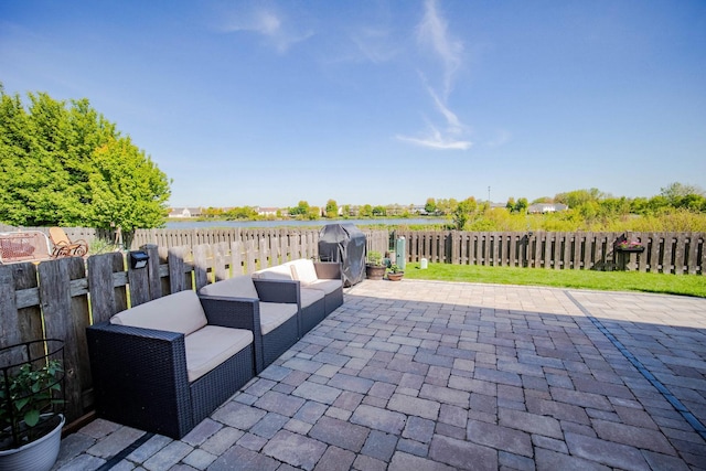 2650 Carlisle Ln, Hampshire, IL 60140 - view of patio featuring a fenced backyard and grilling area