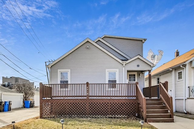 7715 W Patterson Ave, Chicago, IL 60634 - rear view of house featuring a deck