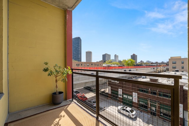 balcony with a city view