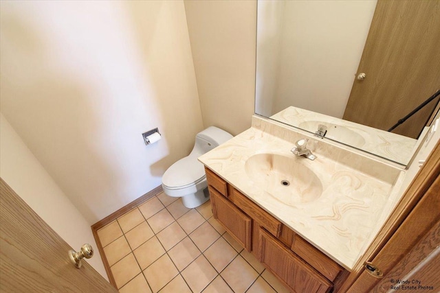 319 E Theodore Ln, Itasca, IL 60143 - half bath featuring vanity and tile patterned floors