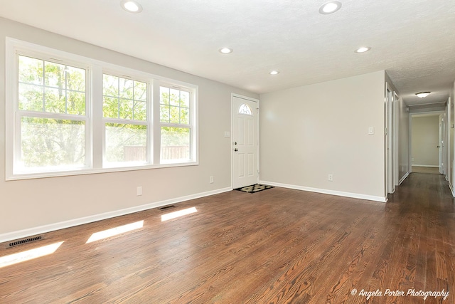 5305 N Highland Dr, Mchenry, IL 60050 - foyer entrance featuring recessed lighting, baseboards, and dark wood finished floors