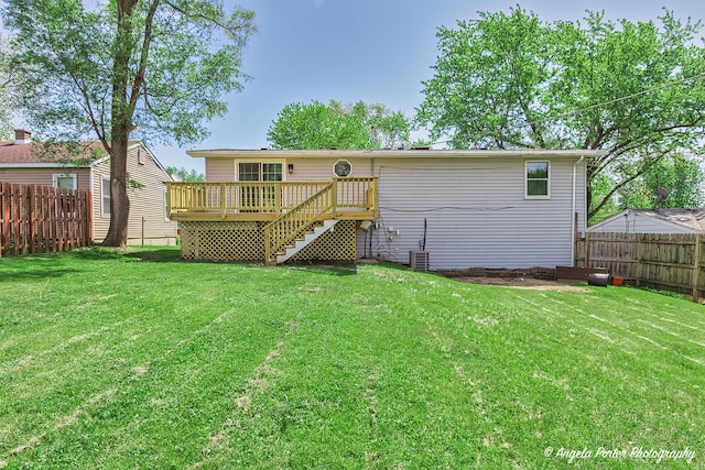 5305 N Highland Dr, Mchenry, IL 60050 - back of property with a deck and stairway