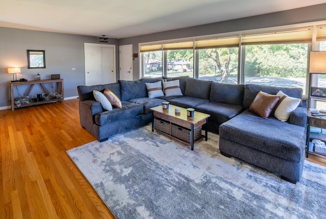 4610 Main St, Lisle, IL 60532 - living area featuring wood finished floors and baseboards
