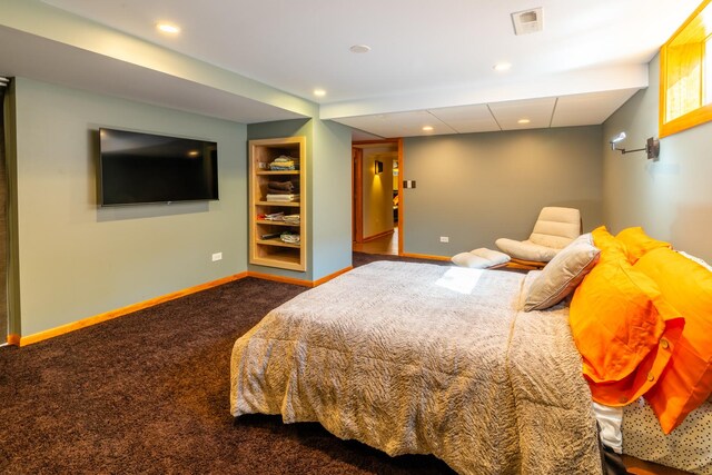 4610 Main St, Lisle, IL 60532 - carpeted bedroom featuring baseboards and recessed lighting