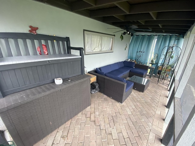 view of patio featuring an outdoor hangout area