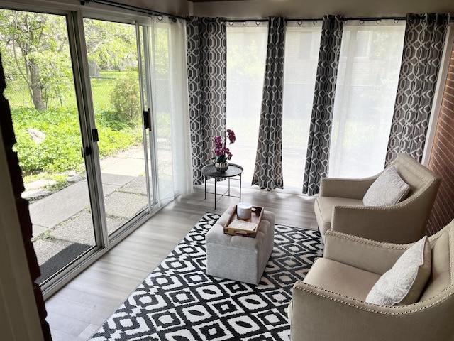 view of sunroom