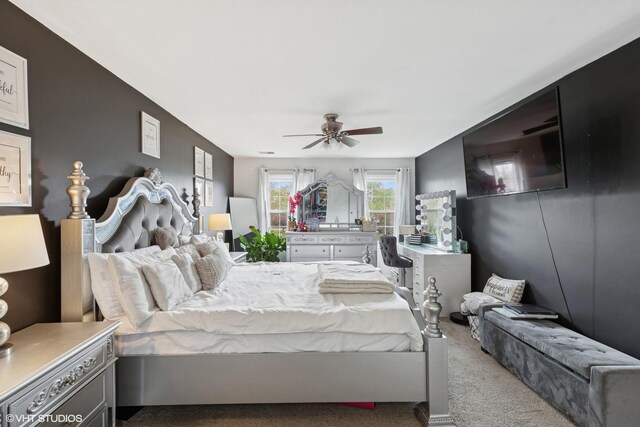 25 E Donovan Ct, Crete, IL 60417 - carpeted bedroom featuring ceiling fan