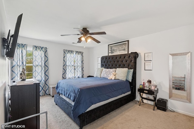 25 E Donovan Ct, Crete, IL 60417 - carpeted bedroom featuring ceiling fan and baseboards